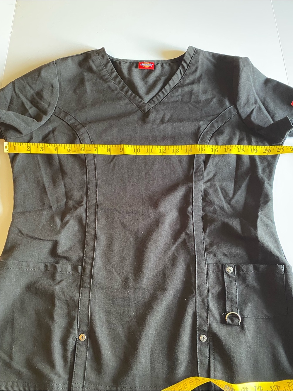 Dickies Women's Black V-Neck Scrub Top - Picture 7 of 8